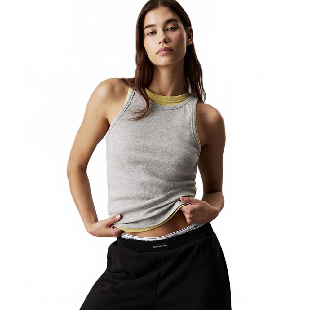 Calvin Klein Performance Gray Wick‎ Racerback Tank Top Women’s Size L